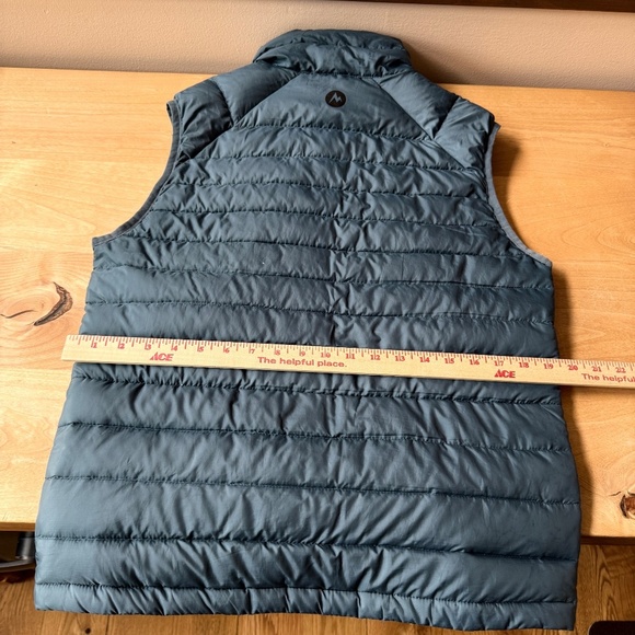 MARMOT DUCK DOWN QUILTED PUFFER VEST MENS SM TEAL ACTIVE OUTDOORS PERFORMANCE - Picture 10 of 13